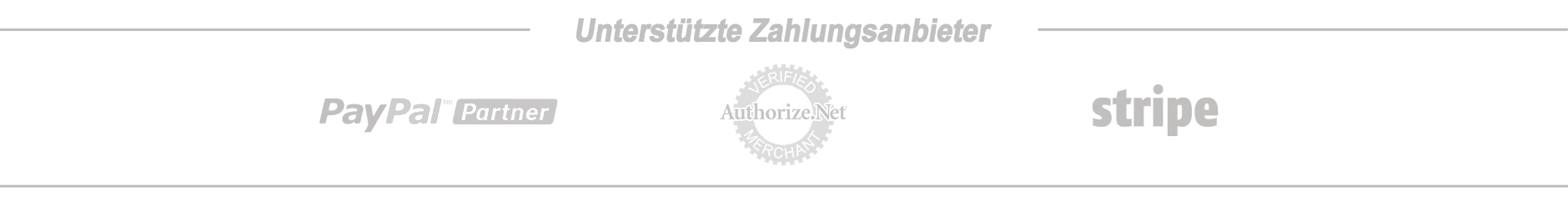 Unterstützte Zahlungsanbieter