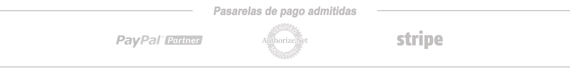 Pasarelas de pago compatibles