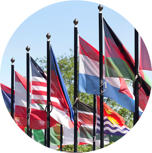 flags of various countries side by side