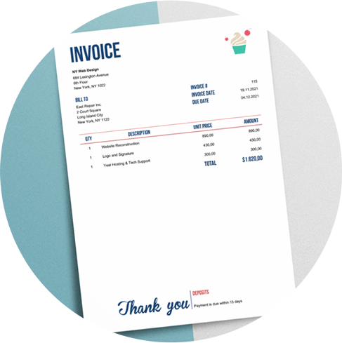 an invoice template that is very attractive