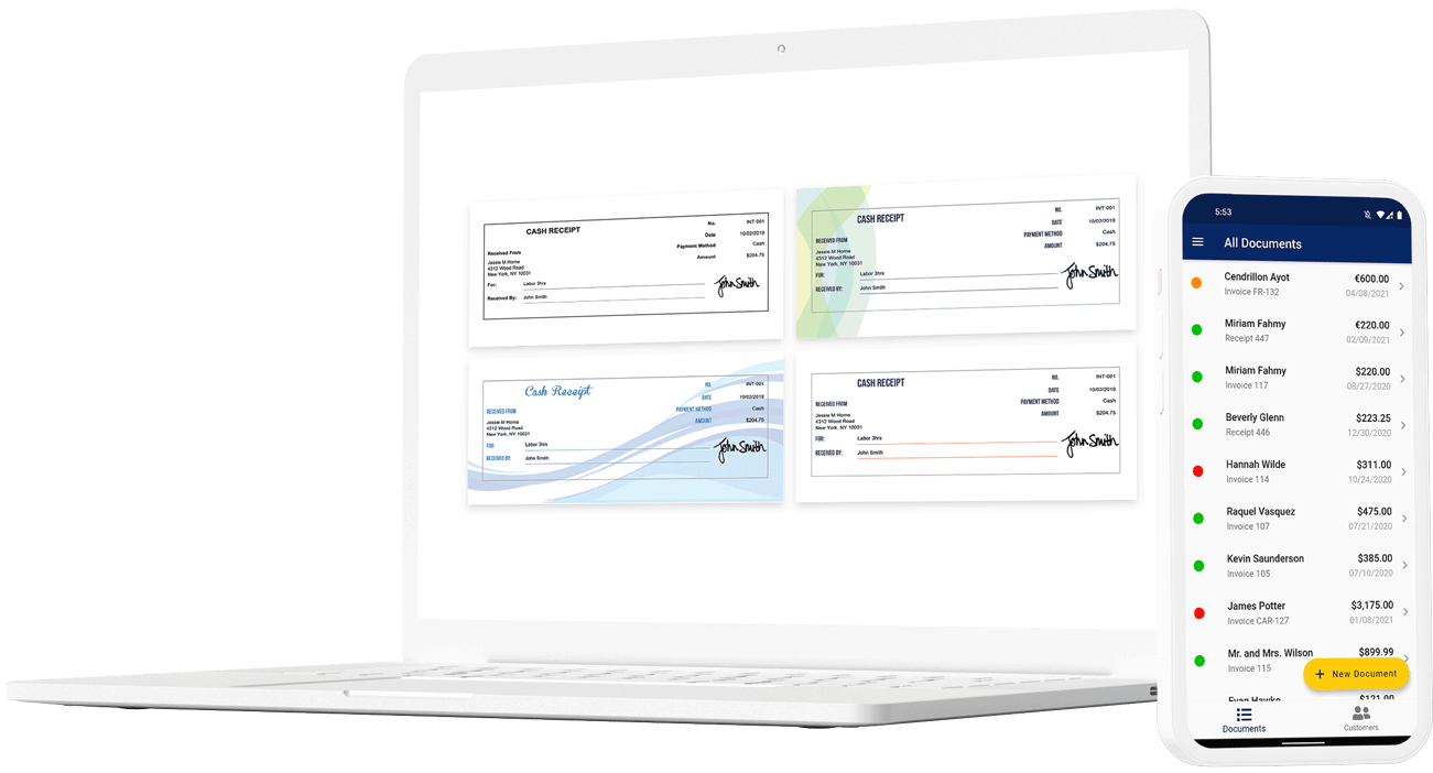 create an cash receipt now