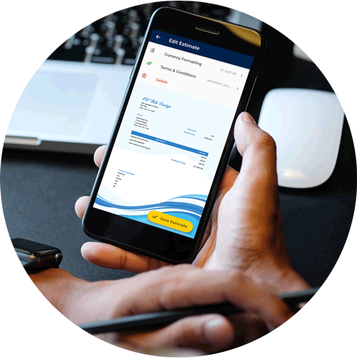 Our app automatically syncs with your Invoice Home account