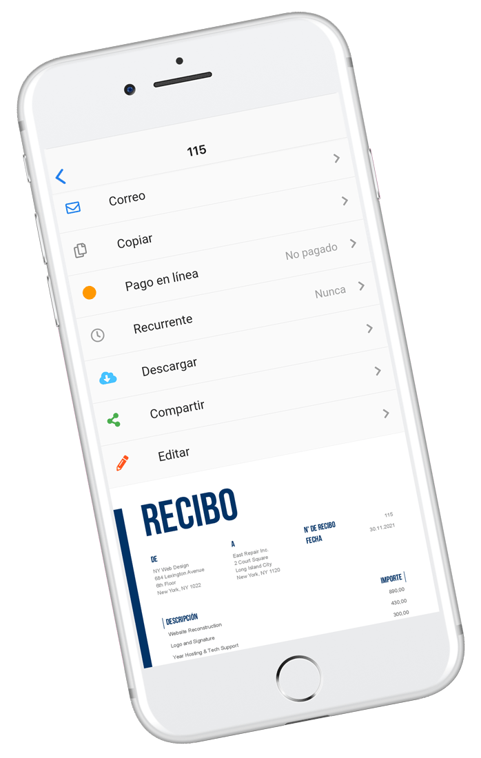 ¡En cualquier lugar al que vaya, la app de Invoice Home estará a su disposición!